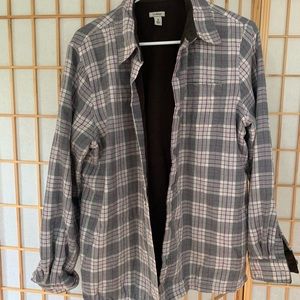 L.L. Bean Fleece-Lined Flannel Shirt, Buttons